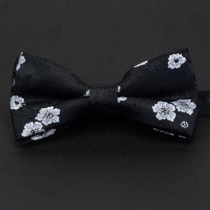 Floral Bow Tie Wedding Silk Men Male Neckwear