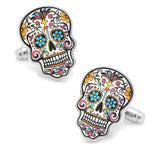 Sugar Dead Skeleton Design Hyperbole Style Cuff Links