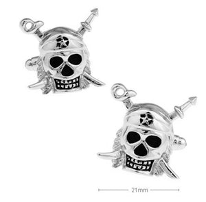 Sugar Dead Skeleton Design Hyperbole Style Cuff Links