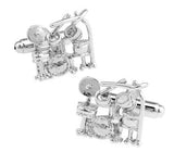 Sugar Dead Skeleton Design Hyperbole Style Cuff Links