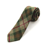 Skinny Plaid Solid Cashmere Tie Wool Men Neck Tie