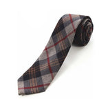 Skinny Plaid Solid Cashmere Tie Wool Men Neck Tie