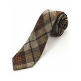 Skinny Plaid Solid Cashmere Tie Wool Men Neck Tie