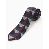Skinny Plaid Solid Cashmere Tie Wool Men Neck Tie