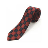 Skinny Plaid Solid Cashmere Tie Wool Men Neck Tie