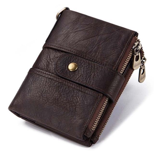 Genuine Leather Men Crazy Horse Wallets