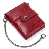 Genuine Leather Men Crazy Horse Wallets