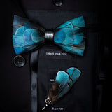 Original Design Natural Brid Feather Exquisite Hand Made Bow Tie