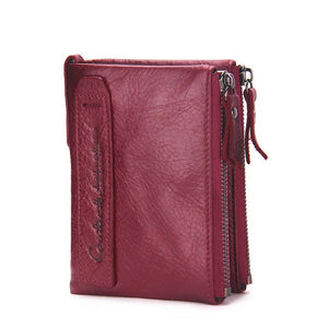 Genuine Crazy Horse Cowhide Leather Men Wallet