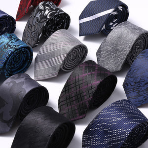 Fashion Skinny 6cm Silk Neck Ties For Men