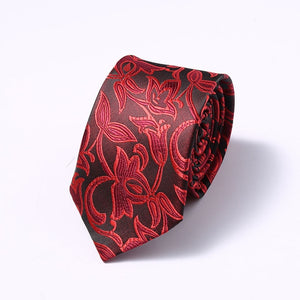 Fashion Skinny 6cm Silk Neck Ties For Men