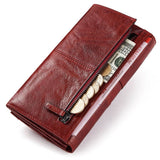 Genuine Leather Women Clutch Wallet and Female Coin Purse