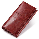 Genuine Leather Women Clutch Wallet and Female Coin Purse