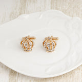 Cufflinks For Men Women Classic Crystal Rhinestone Shirt