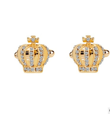 Cufflinks For Men Women Classic Crystal Rhinestone Shirt