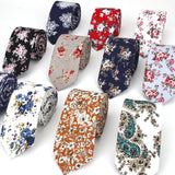 100% Cotton Men's Paisley Print Neck Ties For Men