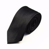 Men Slim Tie Solid color Necktie Polyester