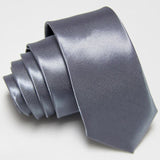Men Slim Tie Solid color Necktie Polyester