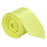 Men Slim Tie Solid color Necktie Polyester