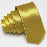 Men Slim Tie Solid color Necktie Polyester