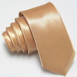 Men Slim Tie Solid color Necktie Polyester