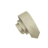 Men Slim Tie Solid color Necktie Polyester