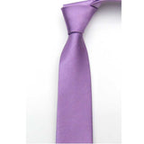 Men Slim Tie Solid color Necktie Polyester