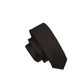 Men Slim Tie Solid color Necktie Polyester