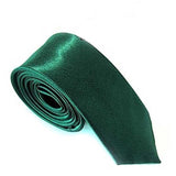 Men Slim Tie Solid color Necktie Polyester