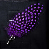 Handmade Mens Leather and Feather Bow Tie
