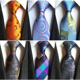 Classic Silk Men Tie Plaid Neck Ties 8cm Green Blue Ties