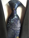 Classic Silk Men Tie Plaid Neck Ties 8cm Green Blue Ties