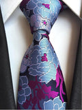 Classic Silk Men Tie Plaid Neck Ties 8cm Green Blue Ties