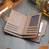 Casual men's wallet Short vertical locomotive